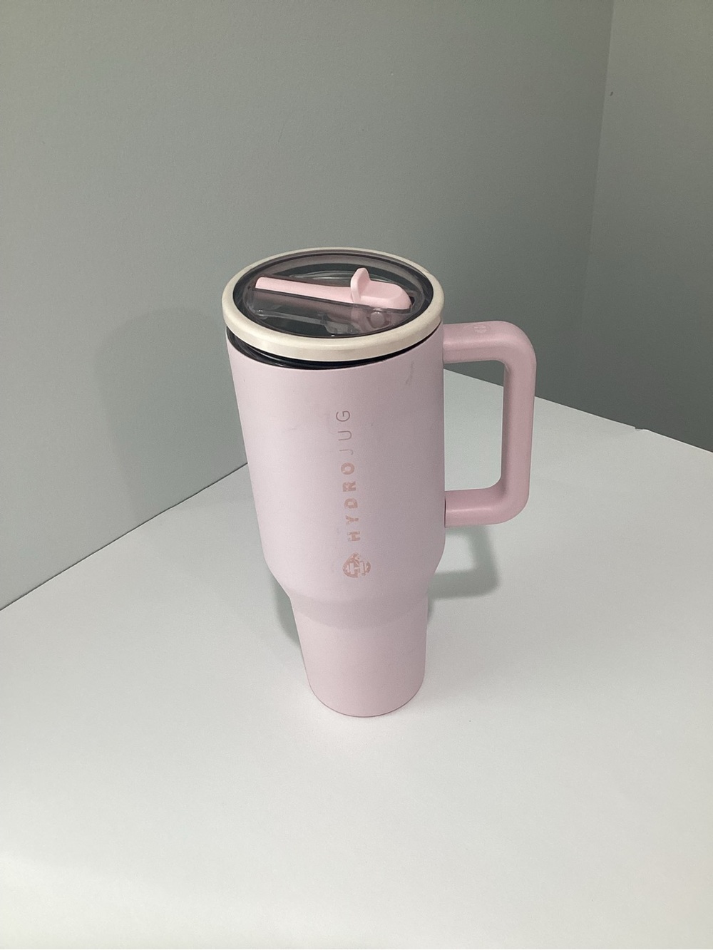 HydroJug Pink Travel Mug with Handle